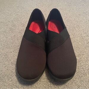 Crocs Busy Day Black Cushioned Work Wedge